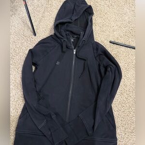 Athleta Black Zip-Up Hoodie Jacket
